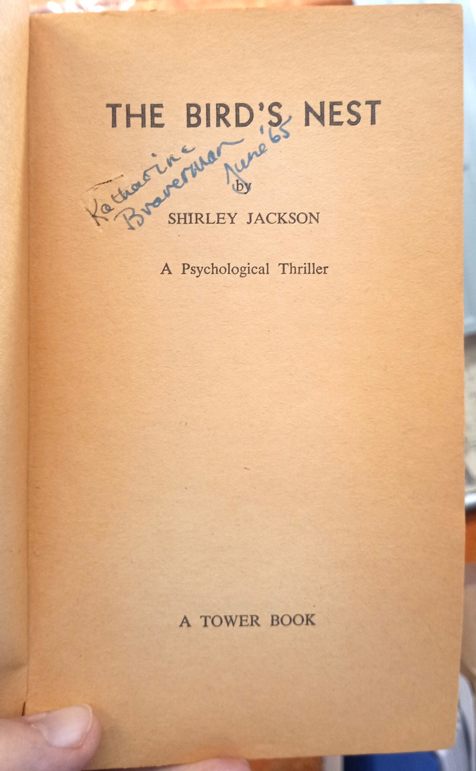 Jackson, Shirley: The Bird's Nest - Image 2