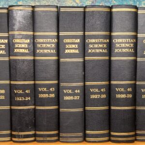 Christian Science Journal 1920-1930 spines of 7 volumes