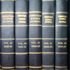 Christian Science Journal 1930-1935 spines of five volumes