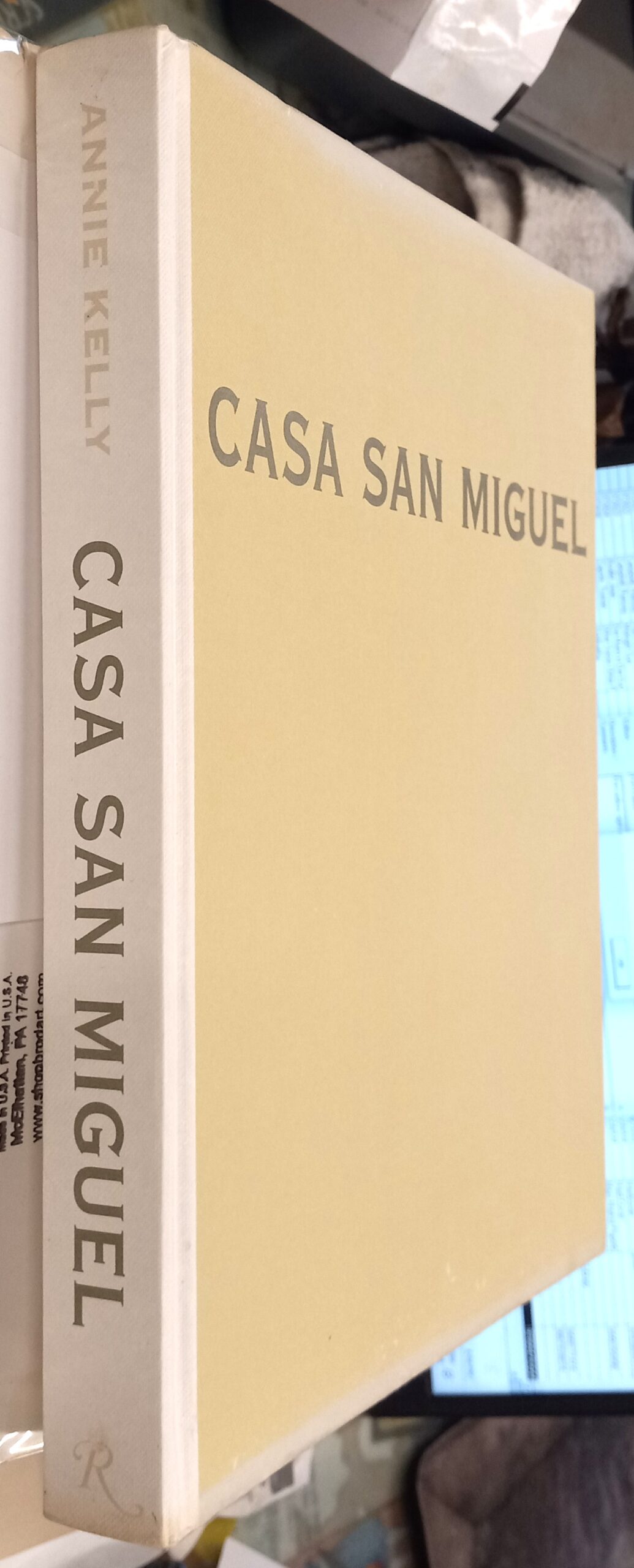 Casa San Miguel binding spine and front board