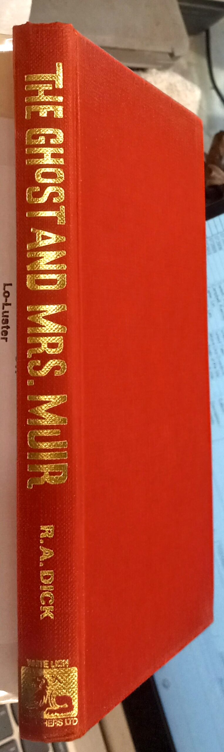 The Ghost and Mrs. Muir binding spine and front board