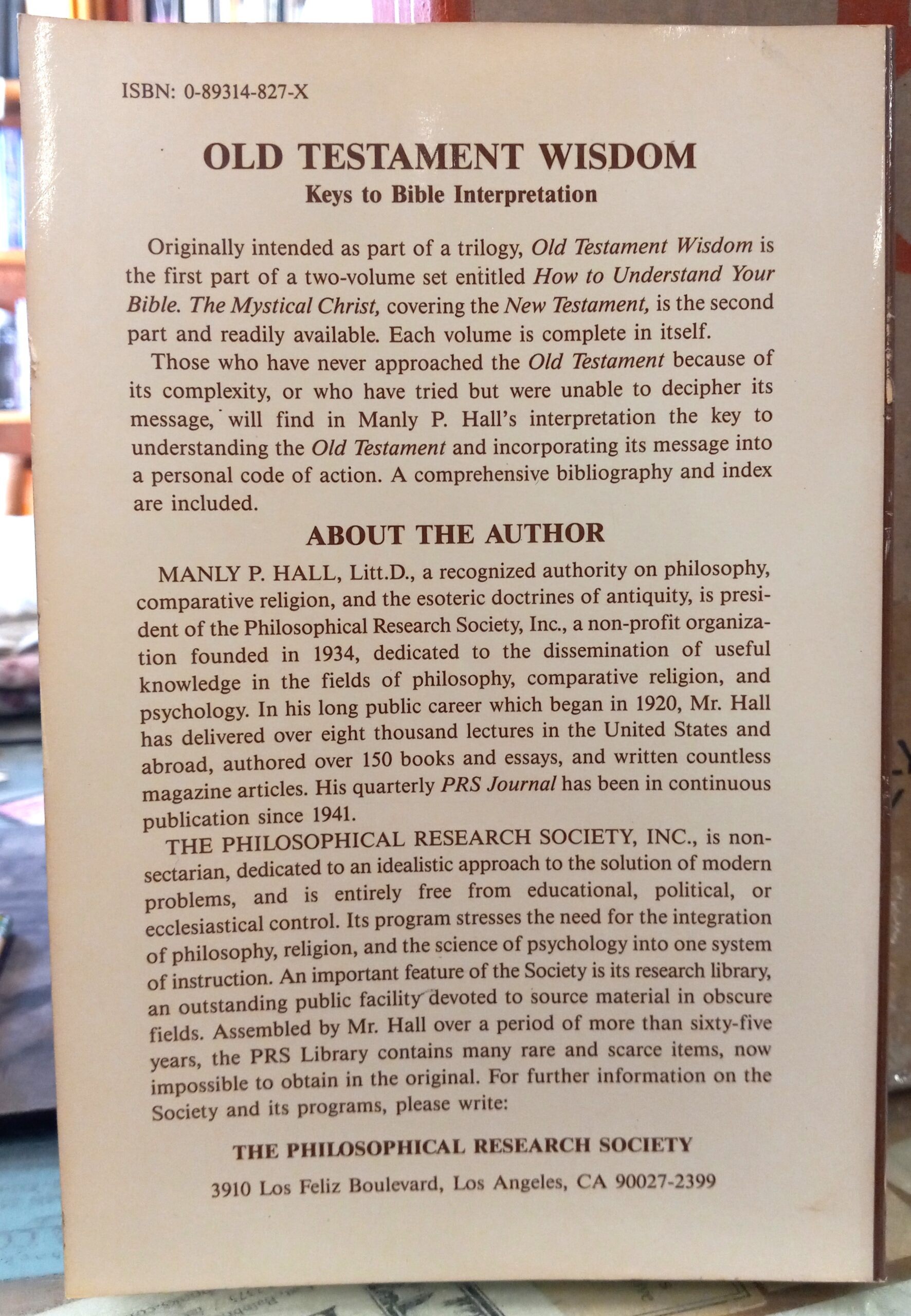 Hall, Manly P.: Old Testament Wisdom - Image 2