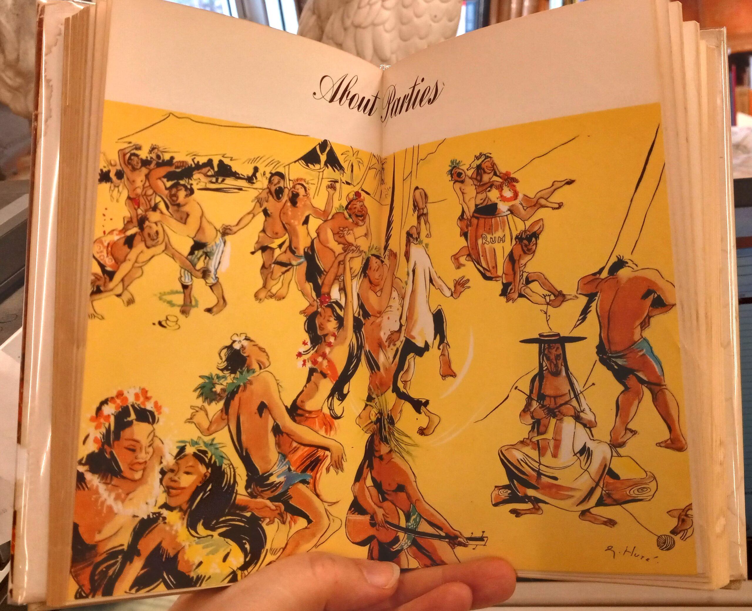 Trader Vic's Book of Food and Drink color illustration pages