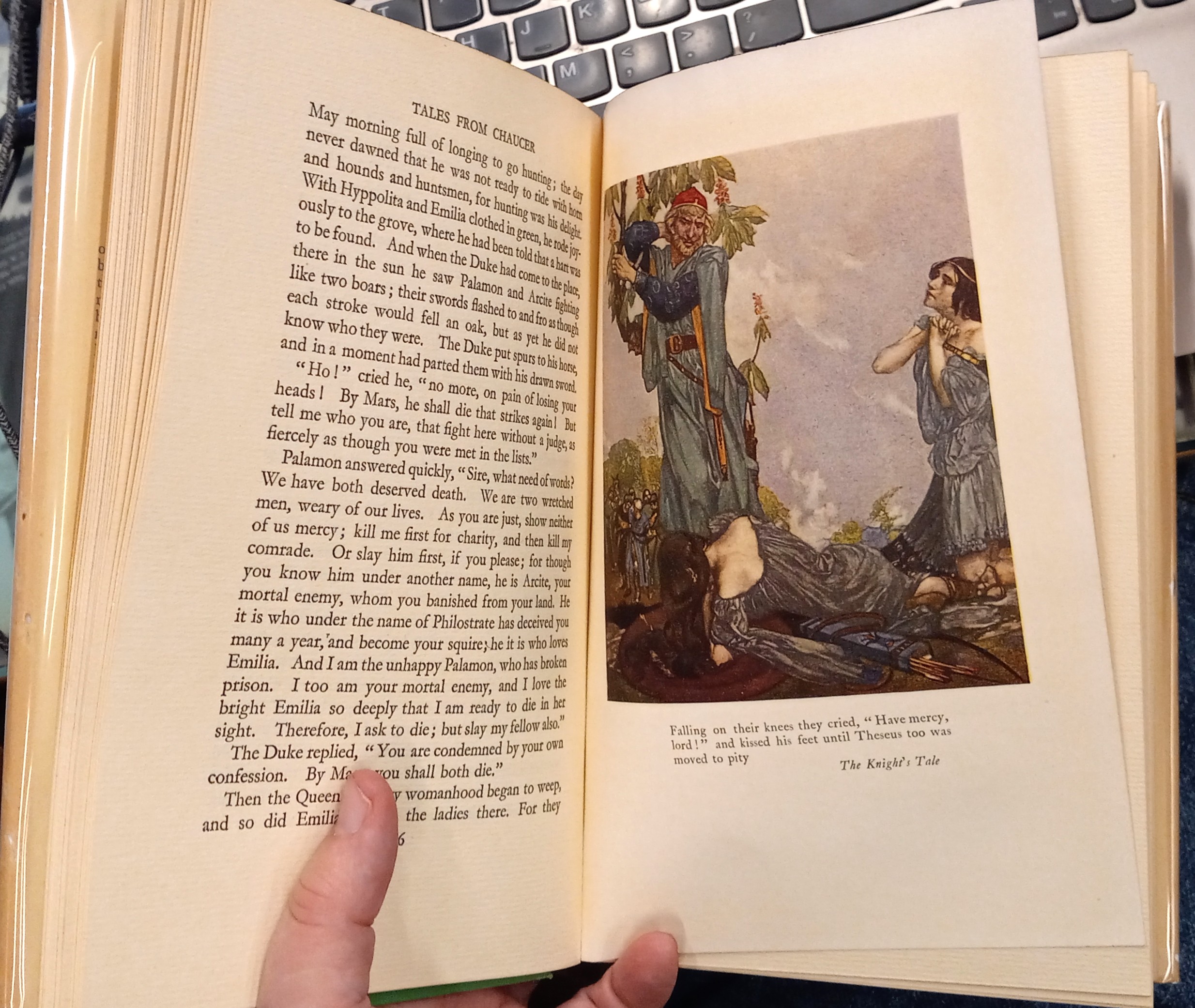 Tales from Chaucer page and color plate