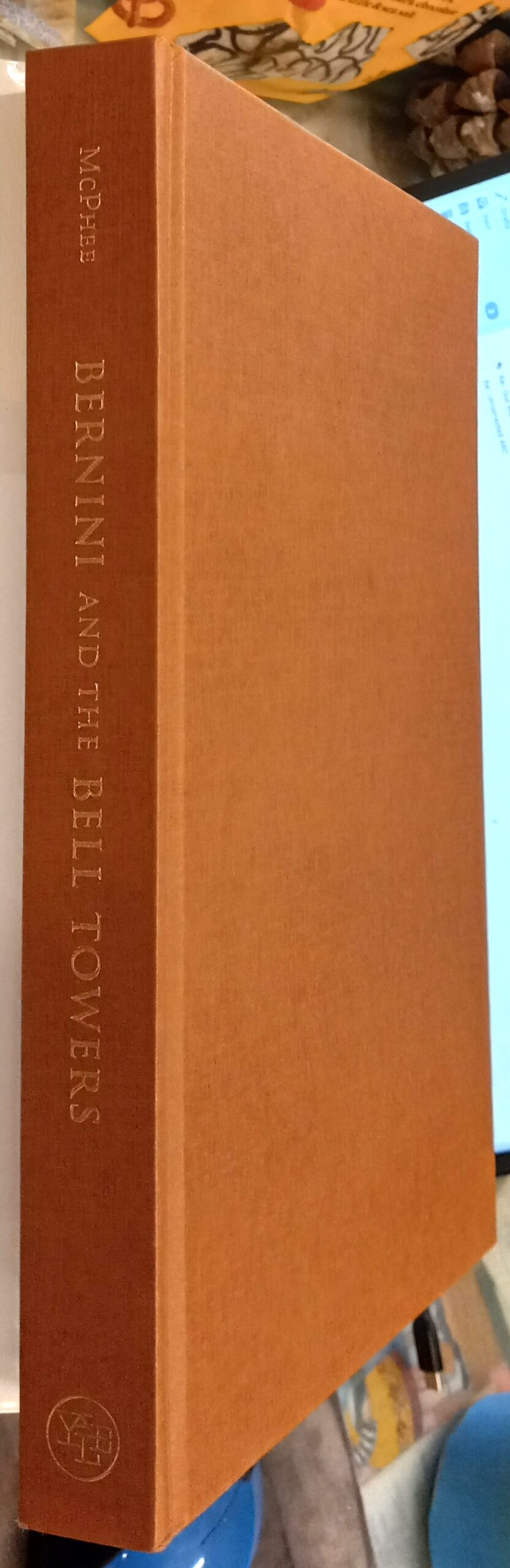 Bernini and the Bell Towers binding spine and front board